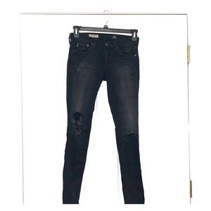 AG Distressed Jean Legging, faded black